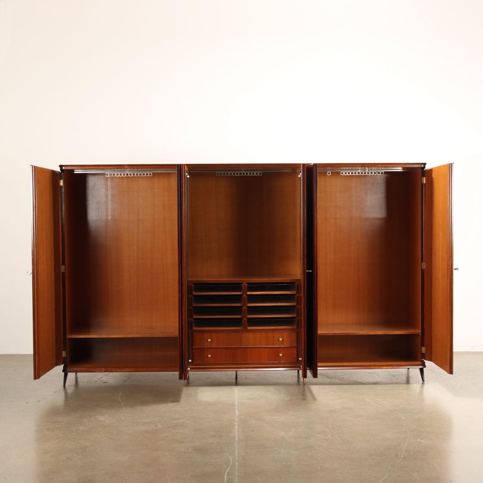 Mid-Century Modern Armadio a sei ante anni '50 '60 For Sale
