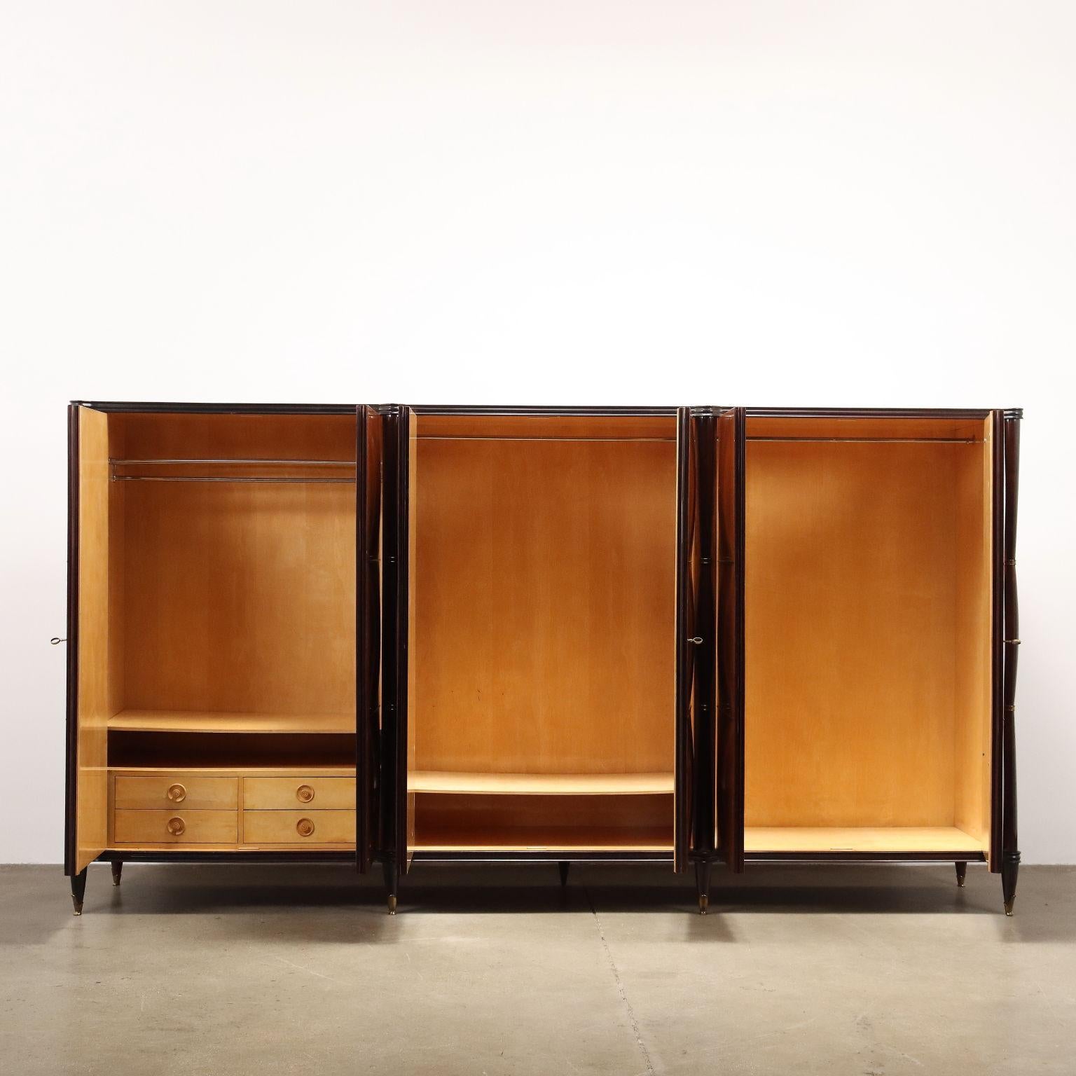 Mid-Century Modern Six-Door Wardrobe 1950s