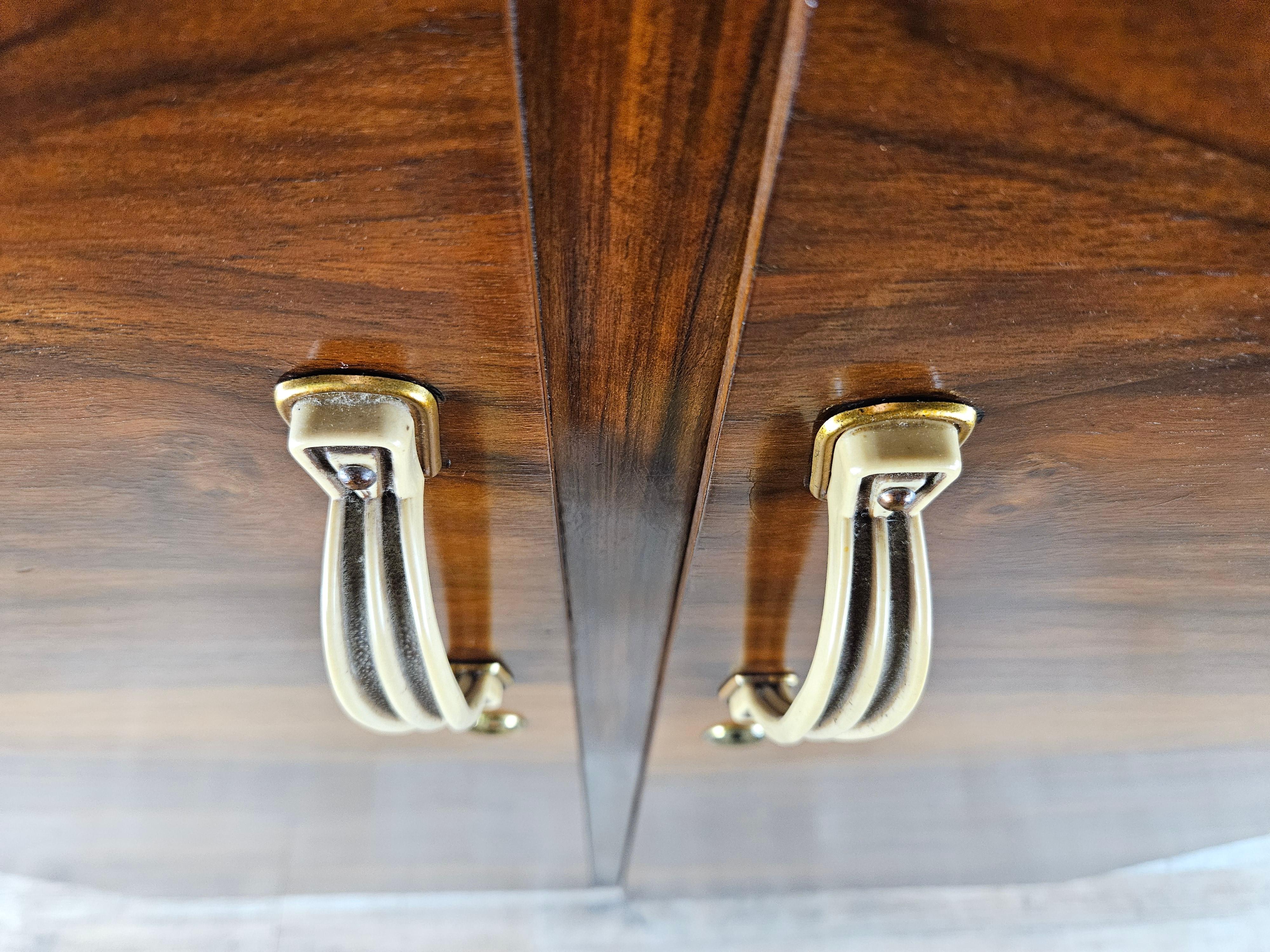 Art Deco two-door walnut burl cabinet  For Sale 7