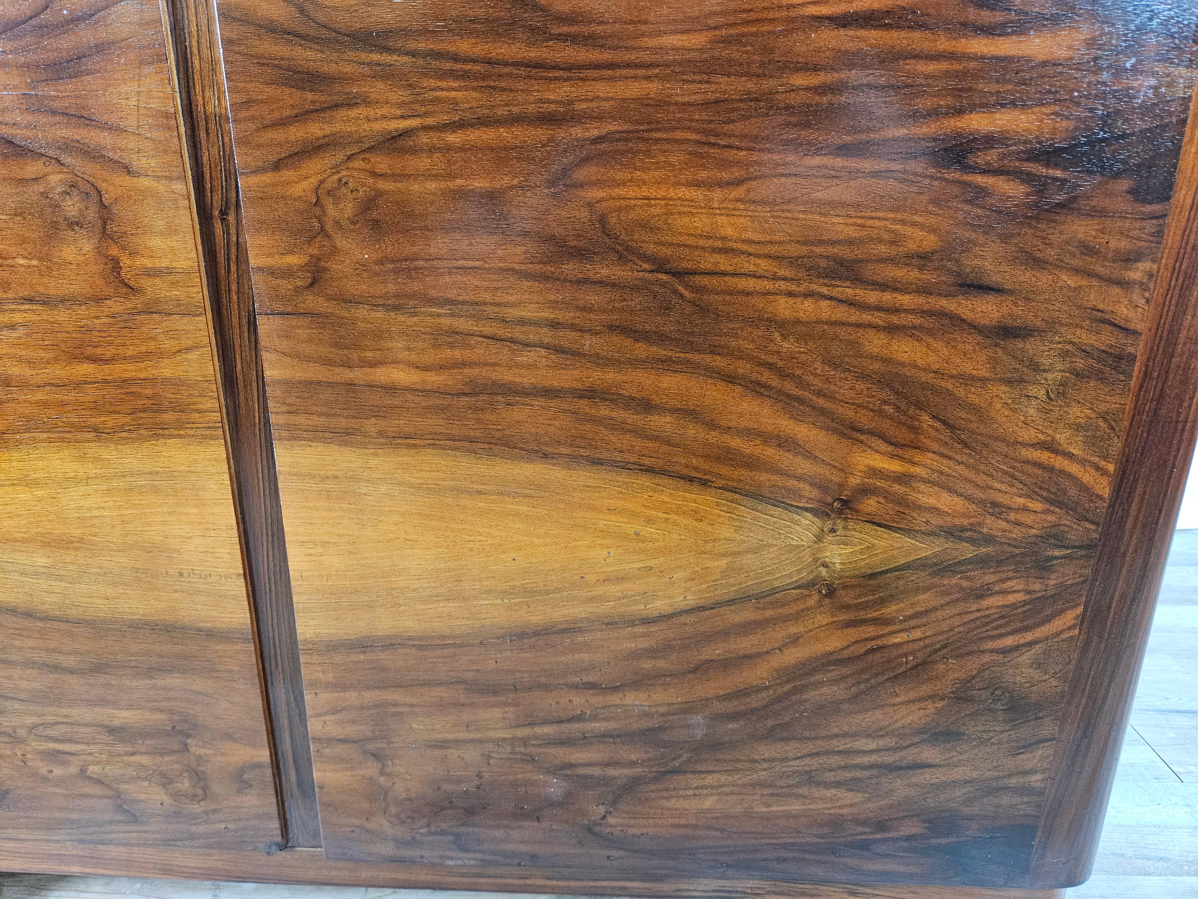 Art Deco two-door walnut burl cabinet 10