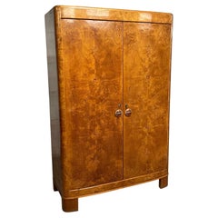Walnut burl art deco closet