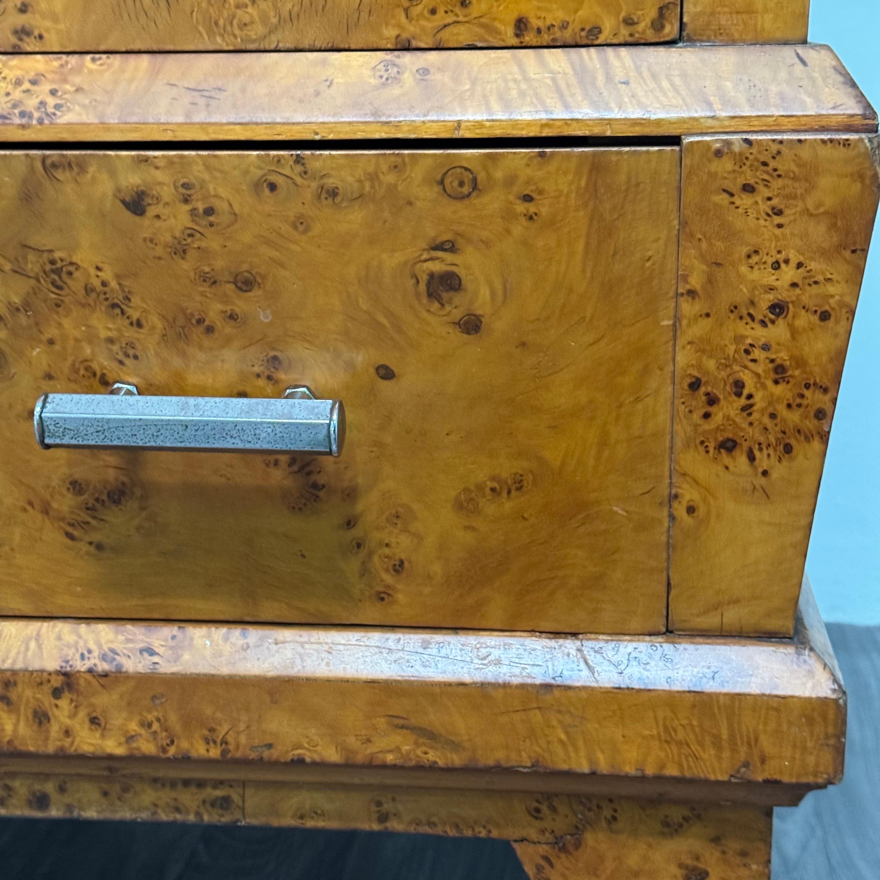 Armadio Cubista Art Decò In Radica Anni 40 Design Modernariato Art Decó en venta