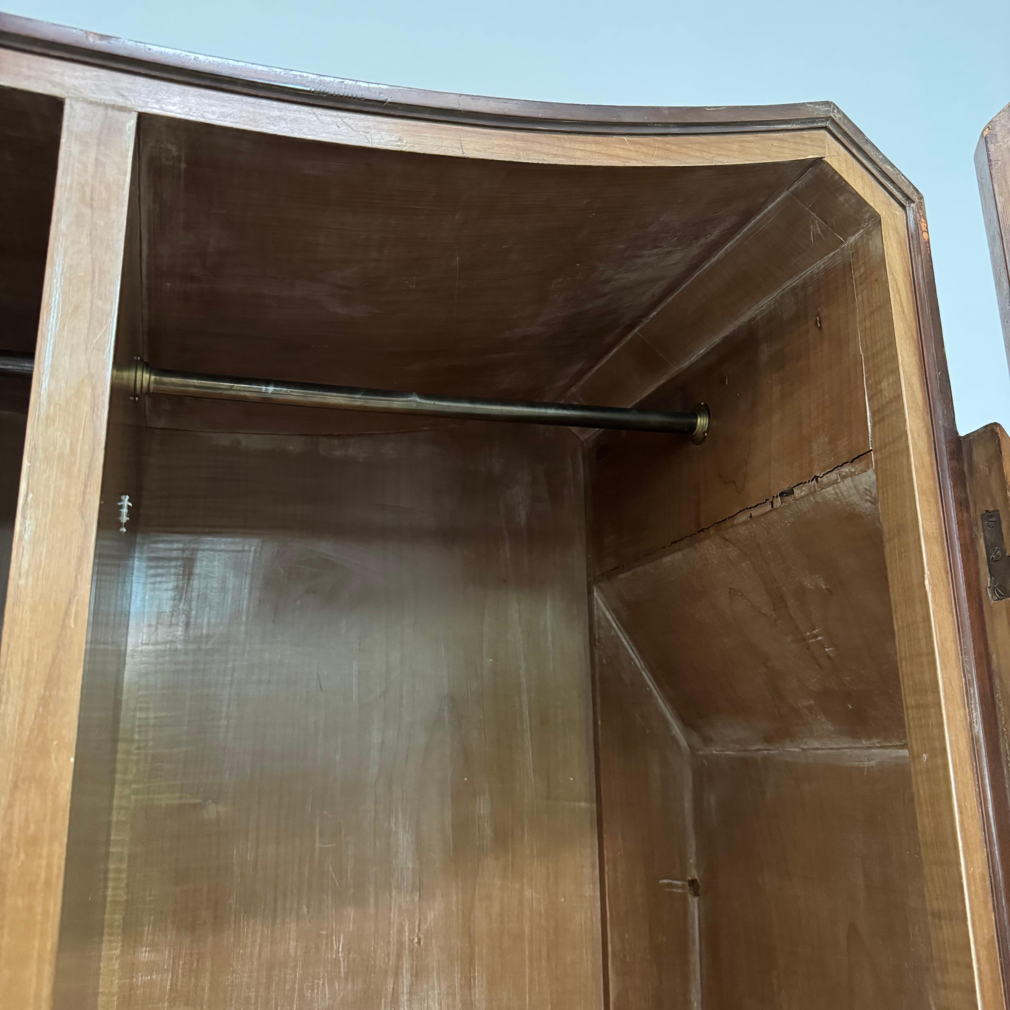 Armadio Cubista Art Decò In Radica Anni 40 Design Modernariato Latón en venta