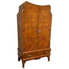 Armadio Cubista Art Decò In Radica Anni 40 Design Modernariato