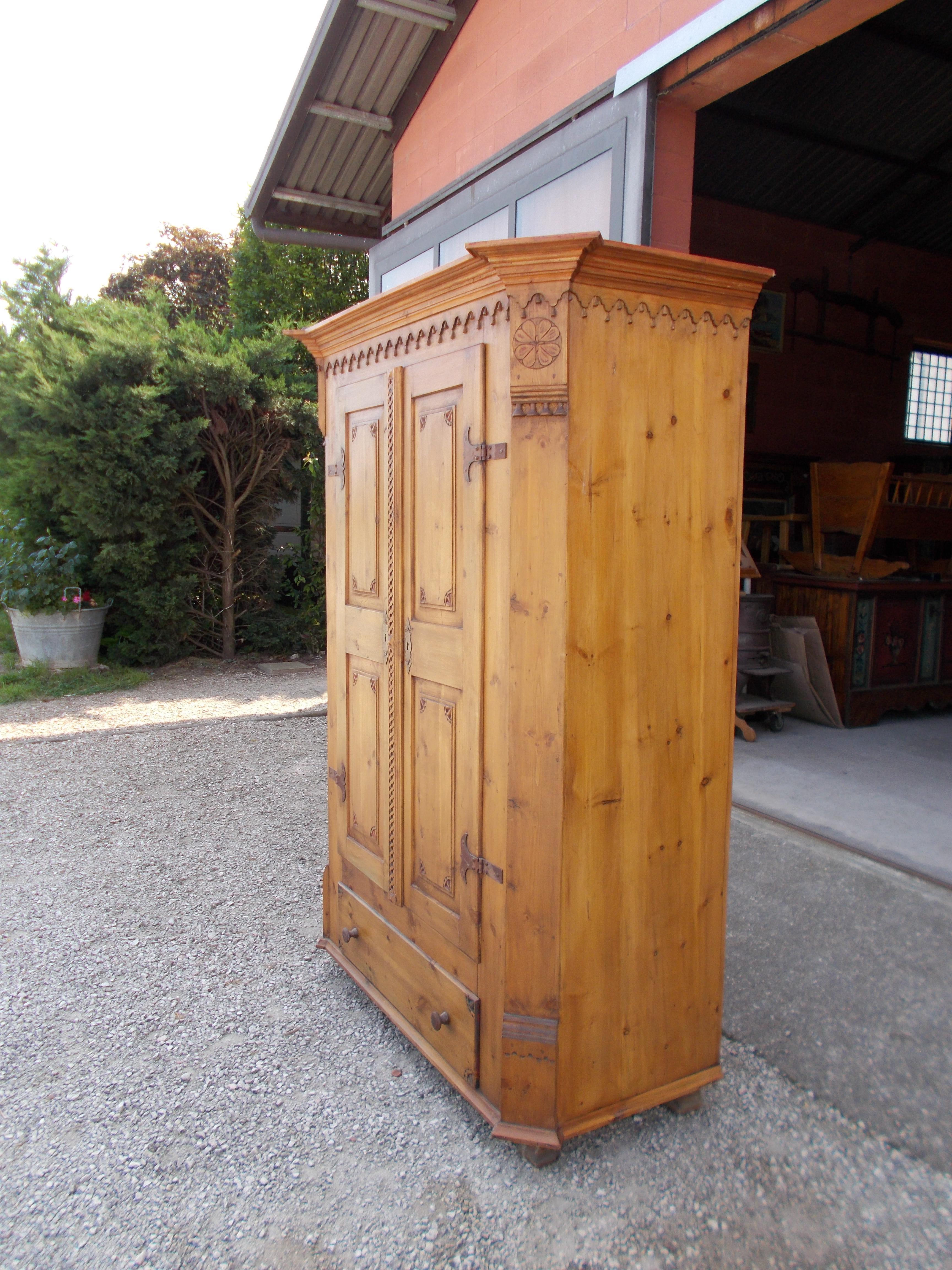 Folk Art South Tyrolean stone pine closet For Sale