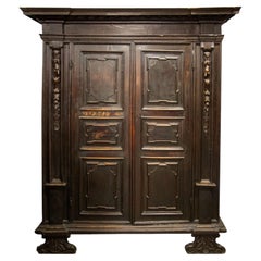 Walnut closet, Lombardy, 17th century