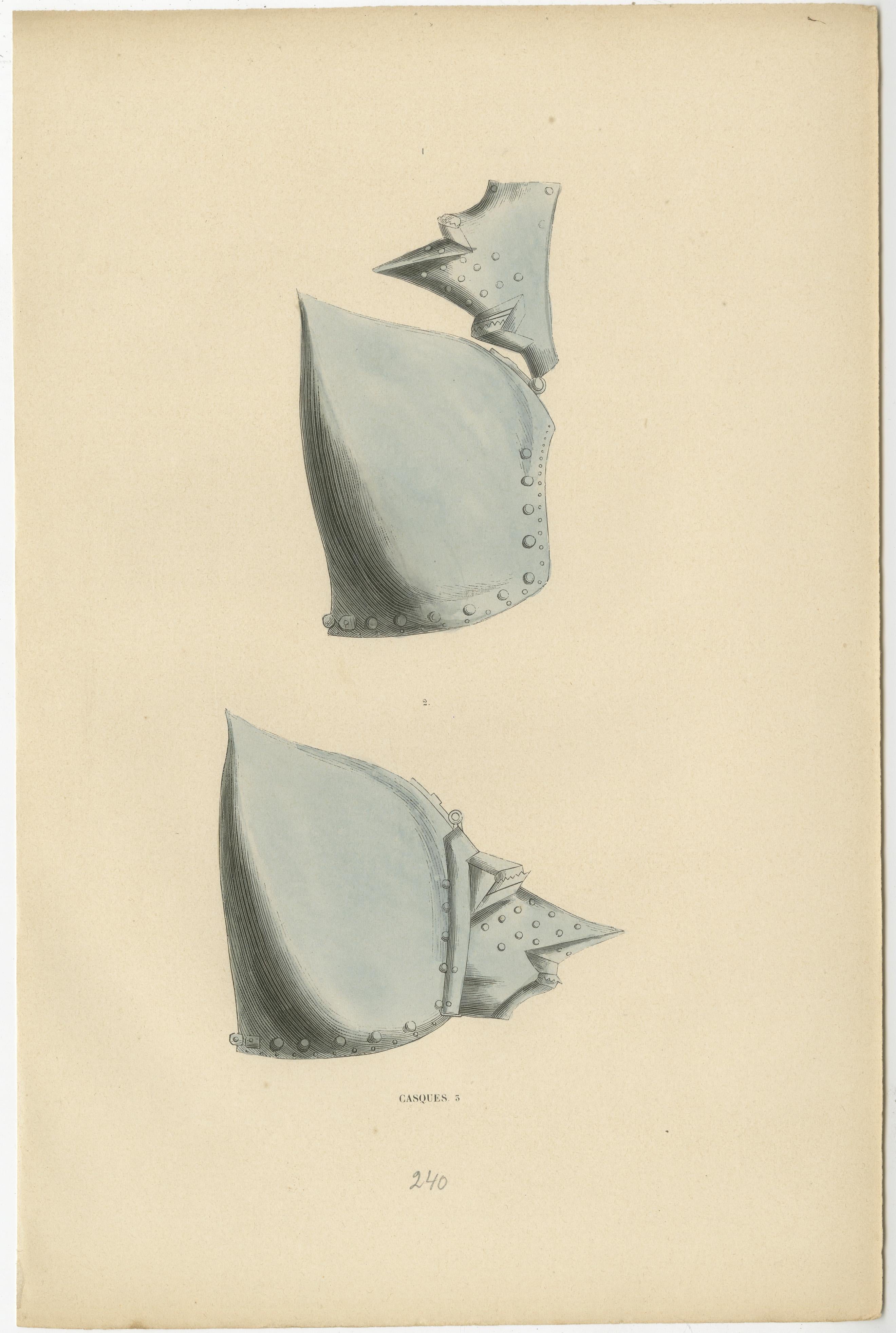Mid-19th Century Armaments of Yore: A Study of Medieval Helmets and Armor, 1845 For Sale