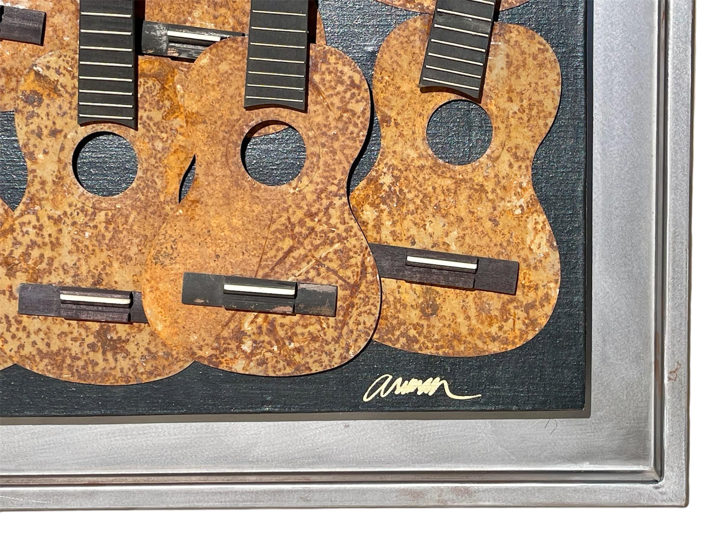 Arman (1928-2005) – Arbeit Cavaquinho im Zustand „Gut“ im Angebot in Beaune, FR