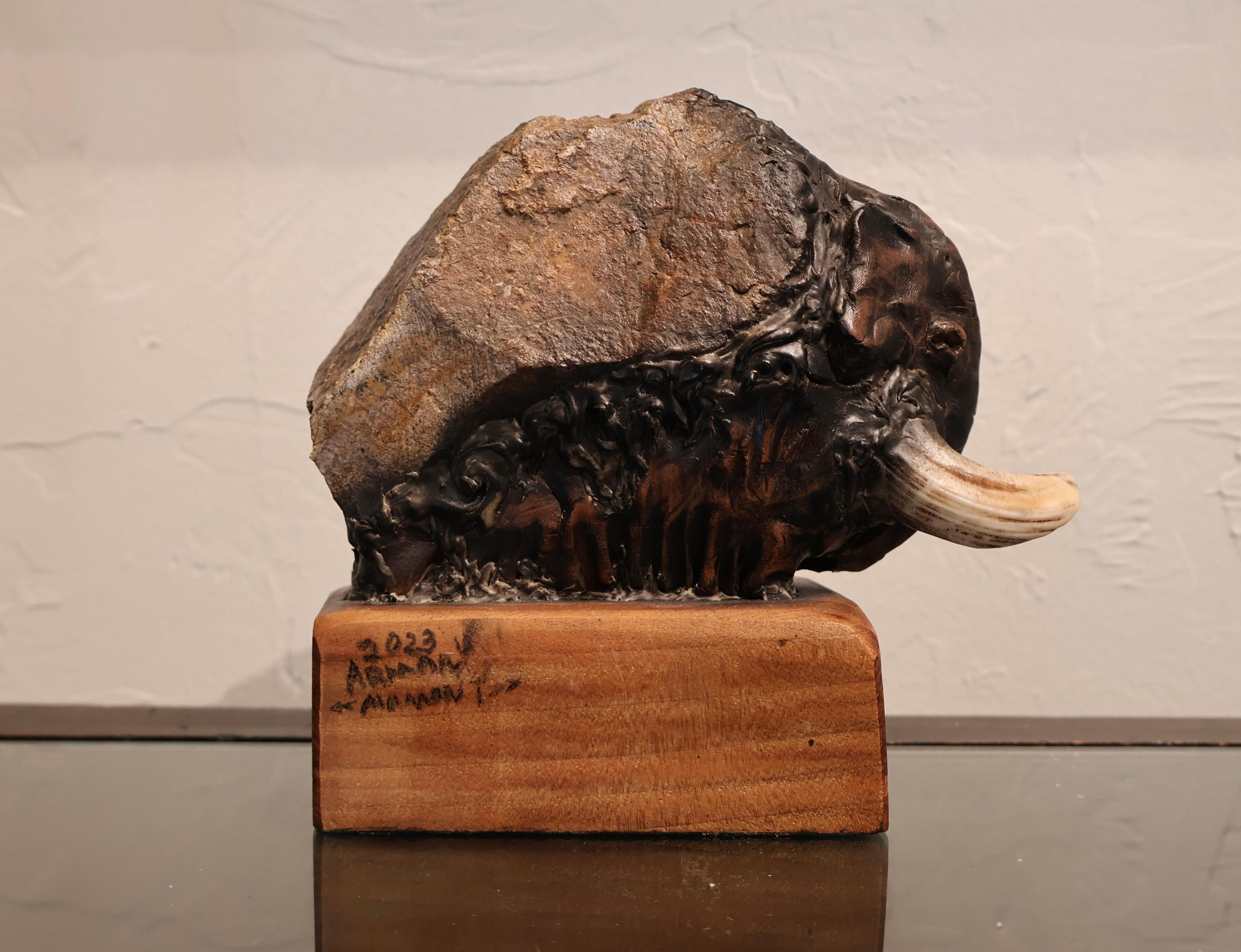 'Mammoth' by ArmanH; Sculpture in Clay, Bronze and Ivory, 2023