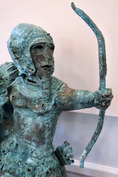 "Pharaoh" di ArmanH; 25,59" x 20,87" x 11,42" Scultura in bronzo; 2025