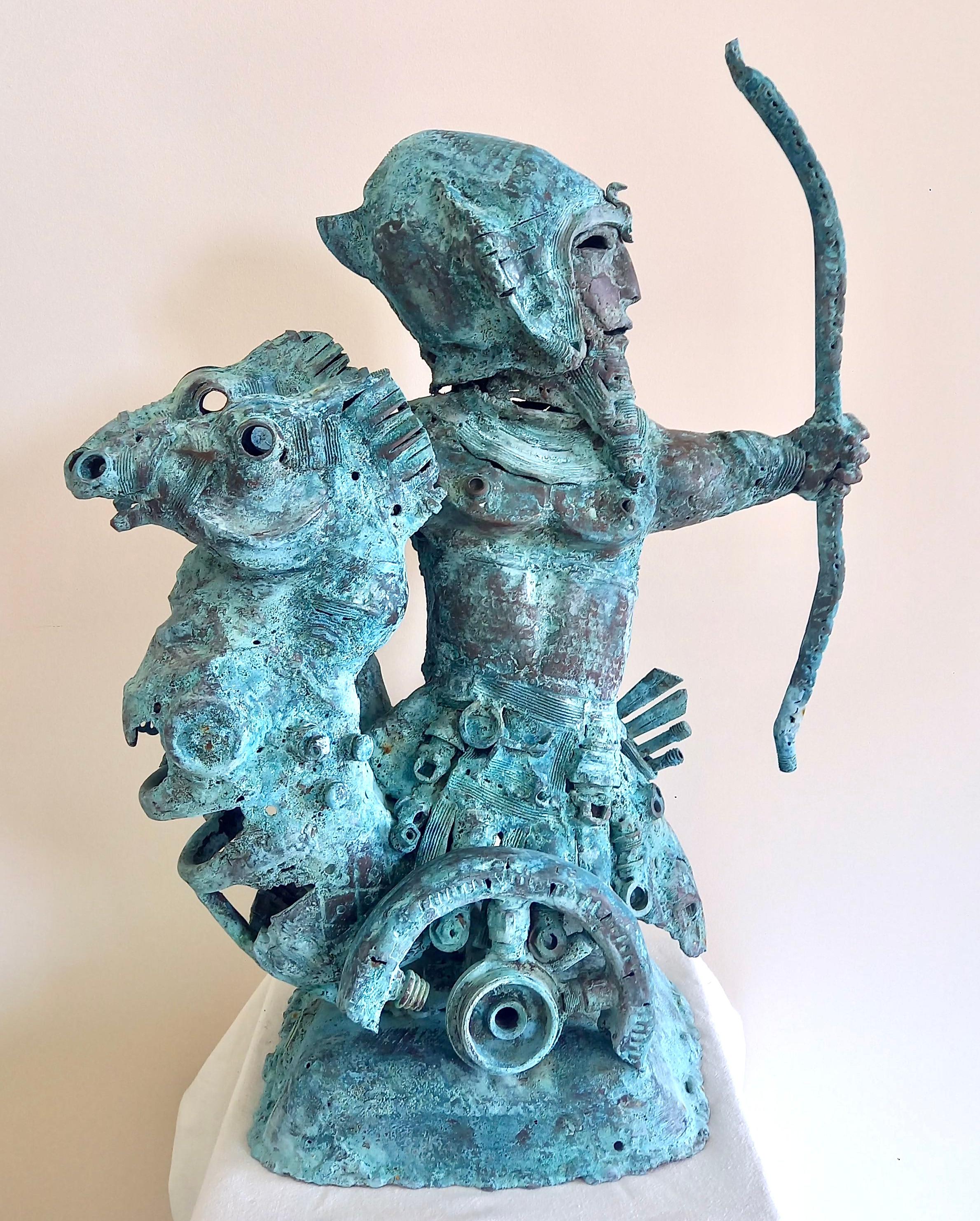 "Pharaoh" by ArmanH; 25.59" x 20.87" x 11.42" Bronze Sculpture; 2025 - Art by Arman Hambardzumyan