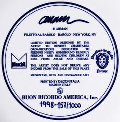 Arman: Filetto Al Barolo - Barolo - New York, NY, Piatto d'artista in edizione limitata