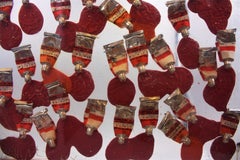 Arman Sculpture Inclusion of Red Paint Tubes in Resin Signed and Located NY