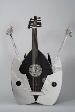 Arman Oud Open Tuning Original Artwork in Silvered Bronze and Wood Instrument