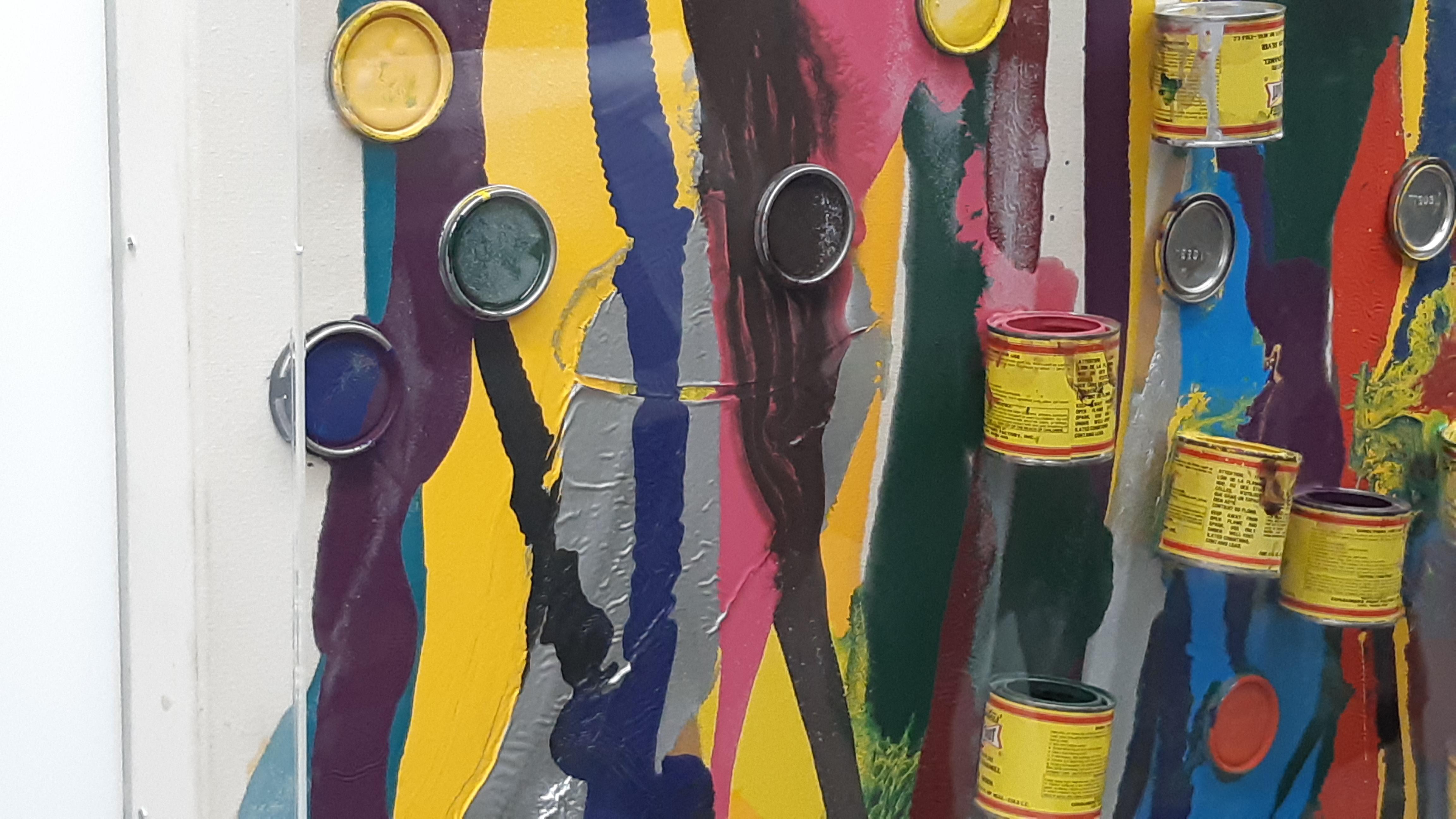 Arman, Sin título, botes de pintura y pintura acrílica sobre lienzo, 1989-1990 en venta 8