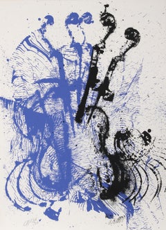 Abstrakter Electric Concerto, abstrakter Siebdruck von Arman