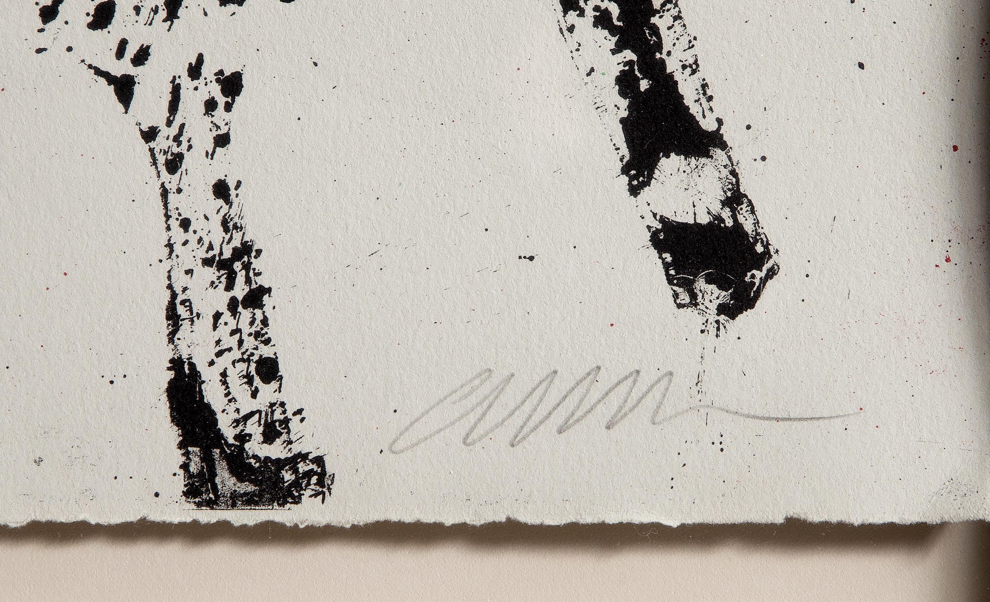 Empreinted De Violins Et Pinceaux, Abstrakte Lithographie von Arman im Angebot 5