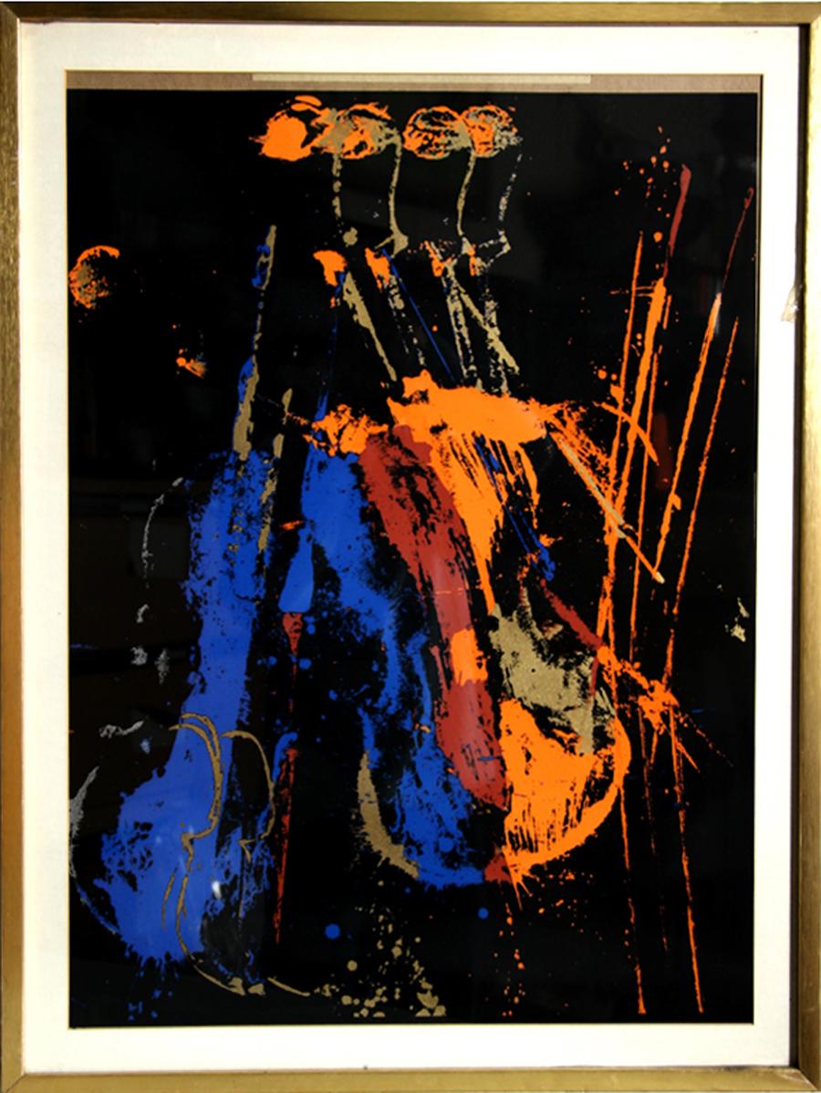 Artist: Arman, French (1929 - 2005) 
Title: Night Orchestra
Year: Circa 1978
Medium: Silkscreen on Arches, signed and numbered in pencil
Edition: 150, AP 
Paper Size: 30 x 22 inches
Frame larger