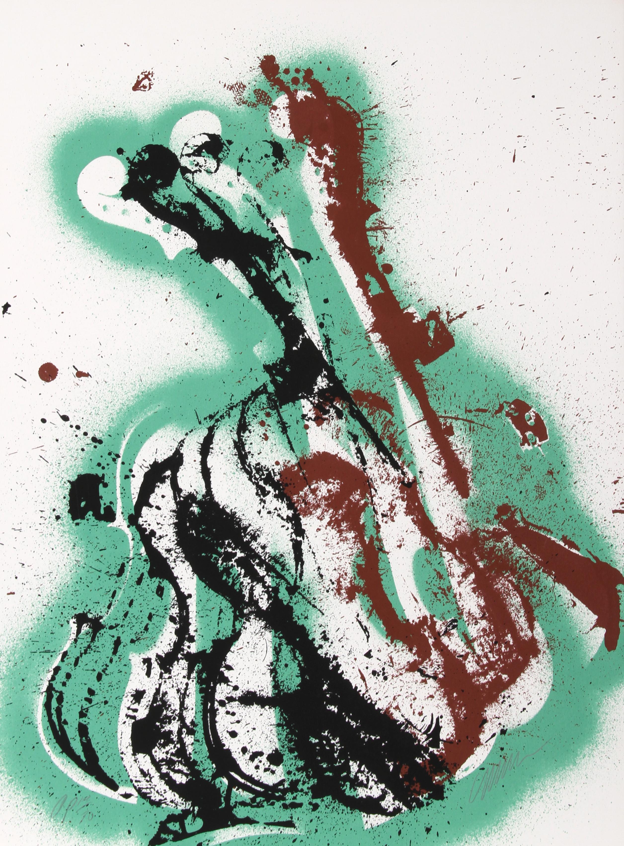 Sinfonia Pastorale, serigrafia astratta Pop Art di Arman