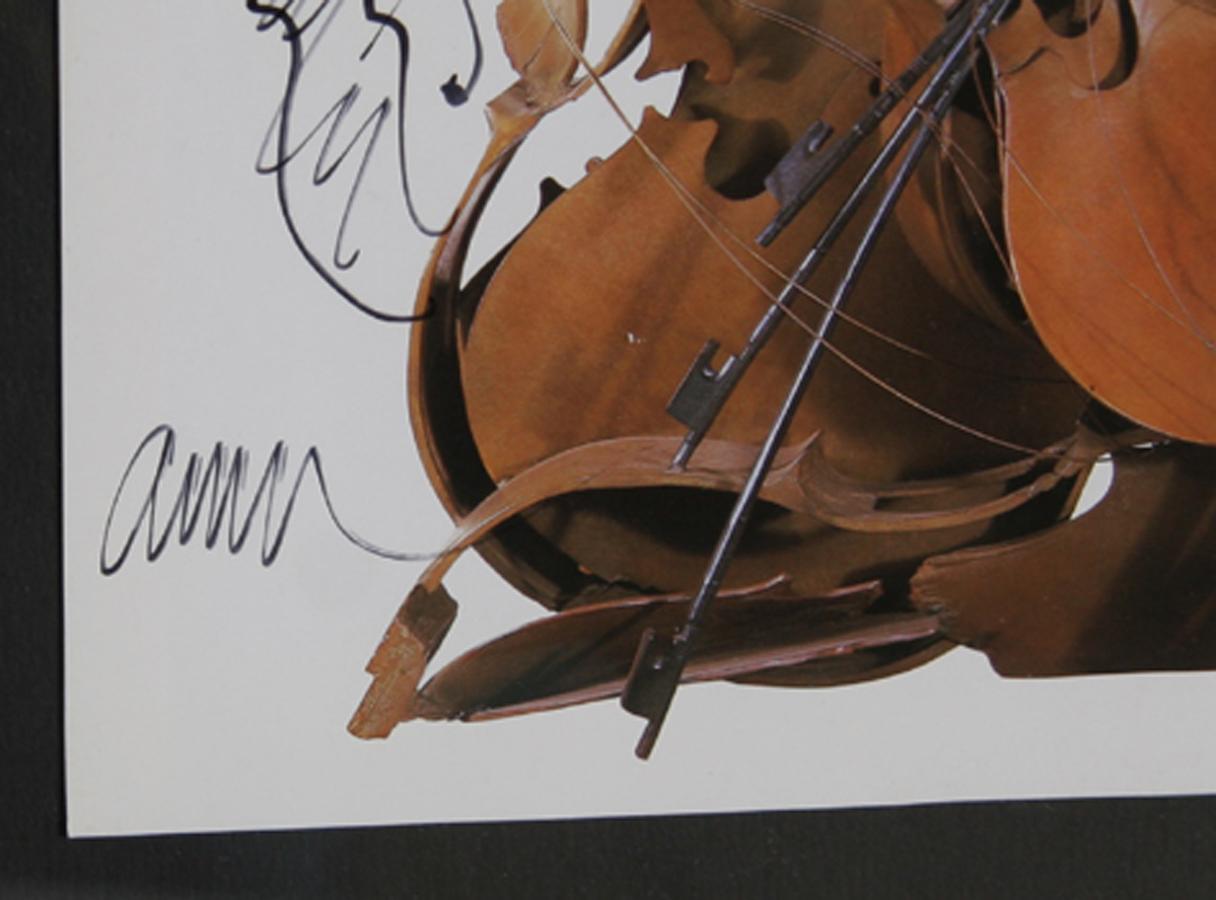 Artist: Arman, French (1929 - 2005) 
Title:	Violin - IV
Year: circa 1985
Medium:	Marker Drawing on Print, signed l.l.
Size:	10 x 8 inches
Frame: 18 x 16 inches