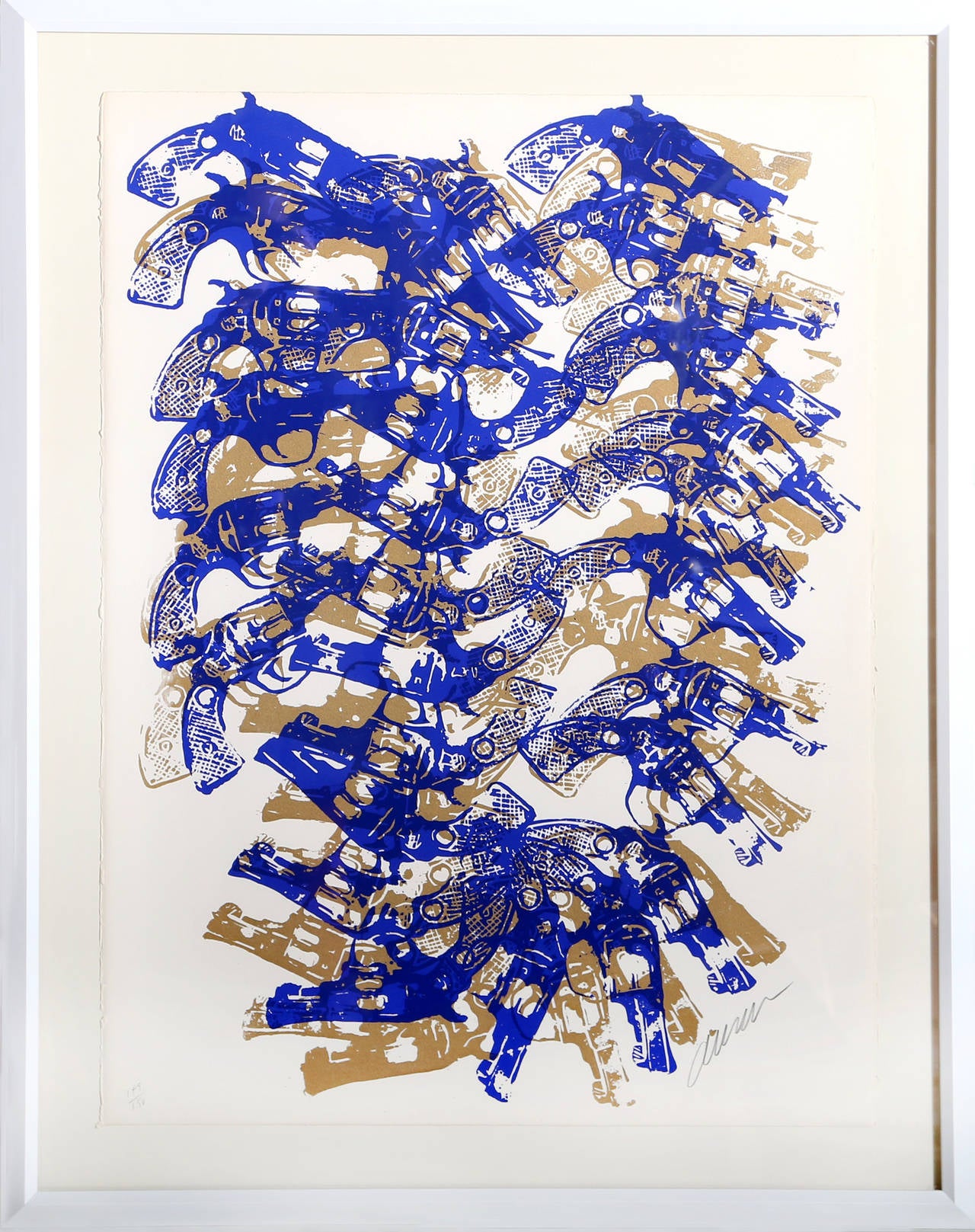 Western Accumulation, Abstract Screenprint by Arman For Sale 1