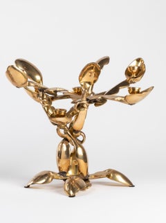 Arman African Candlestick Sculpture, Gilded Bronze, Limited Edition