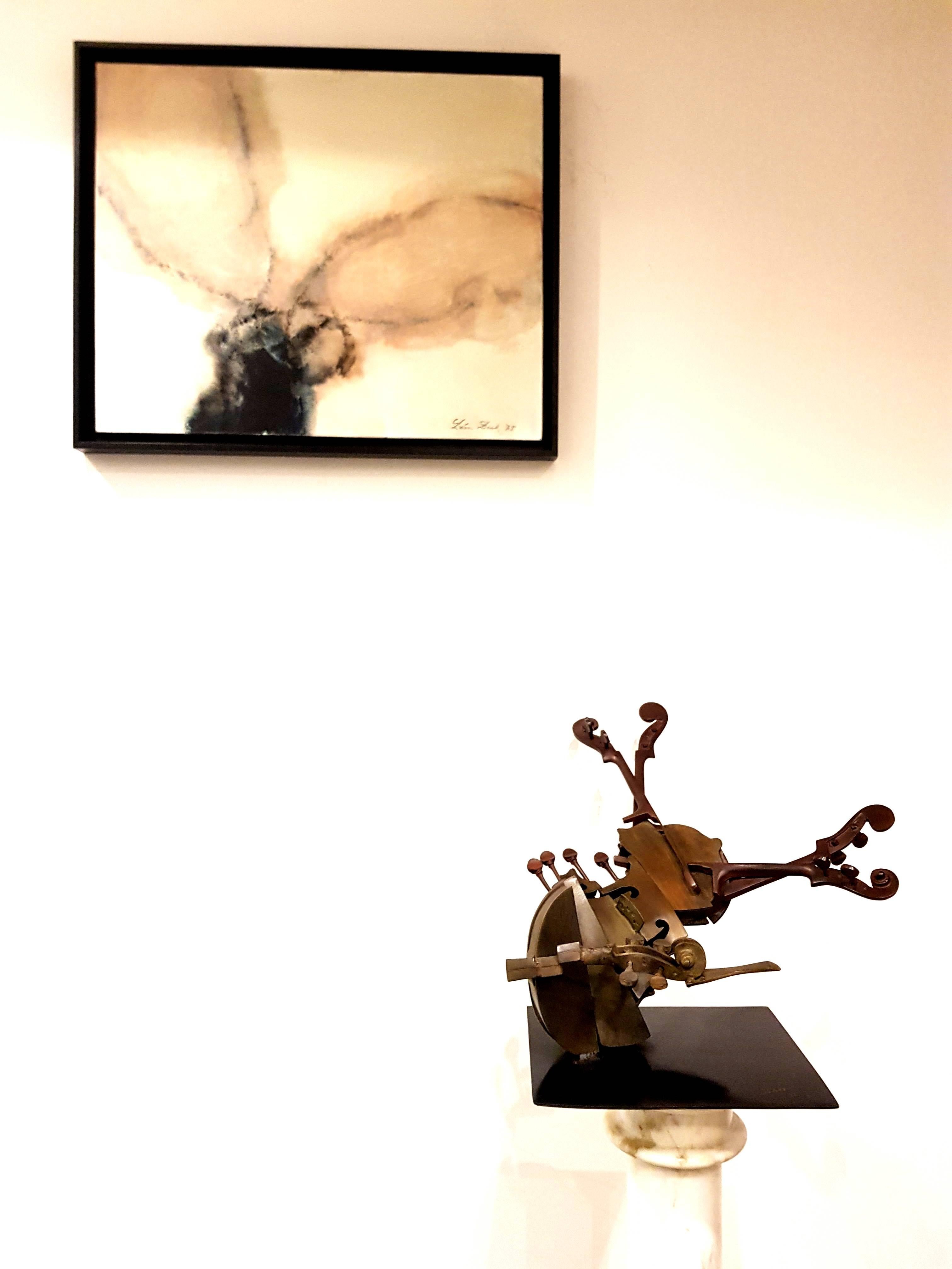 Arman - Seltene signierte Violine-Bronze-Skulptur im Angebot 1