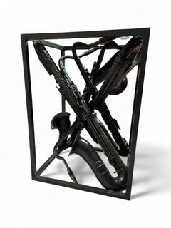 Arman (1928-2005) - Mesa Saxofones, ca. 1989, Pareja de esculturas de bronce