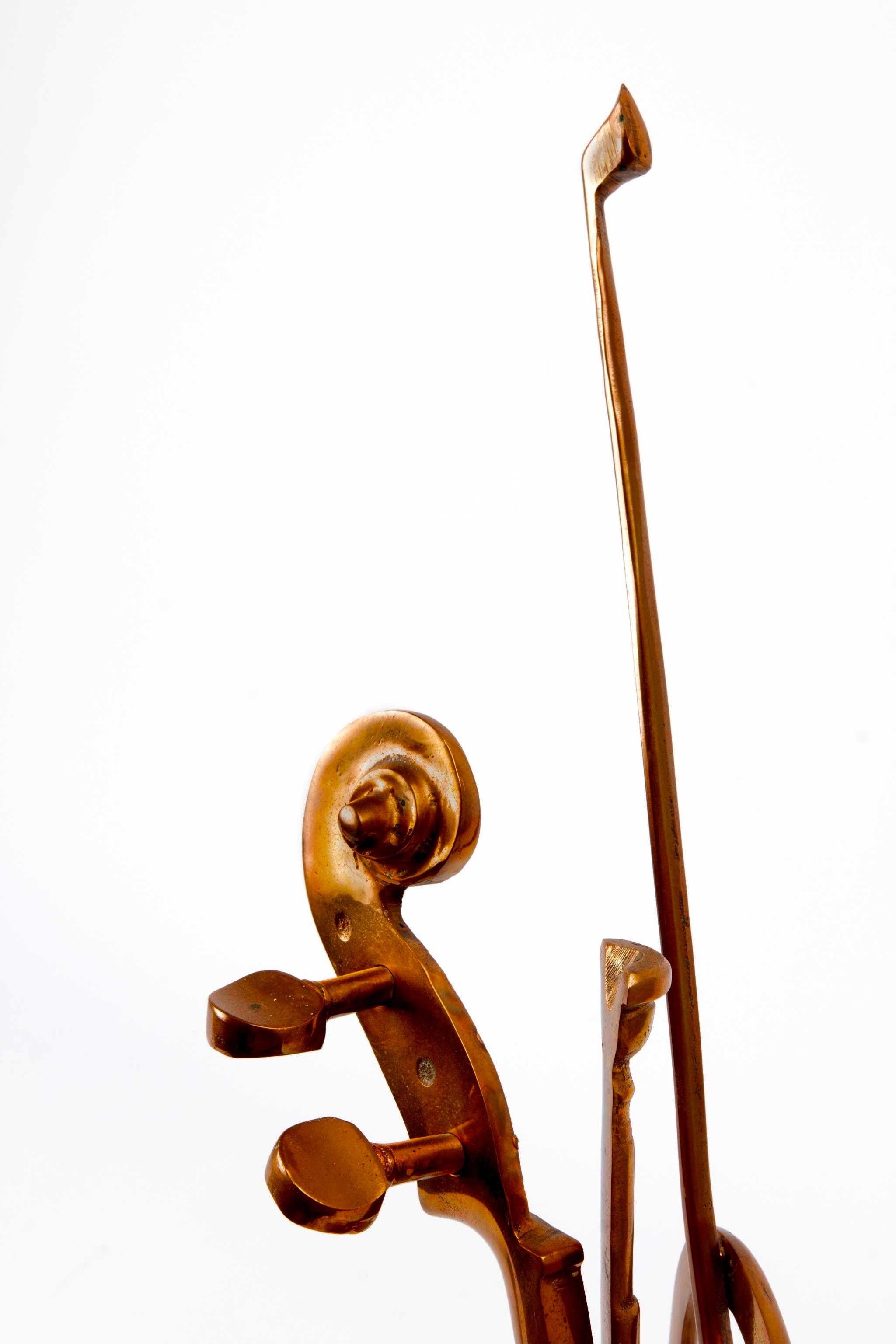 Arman Telemann Cut Violin Concerto Hand Signed Cast Bronze Sculpture Assemblage  7