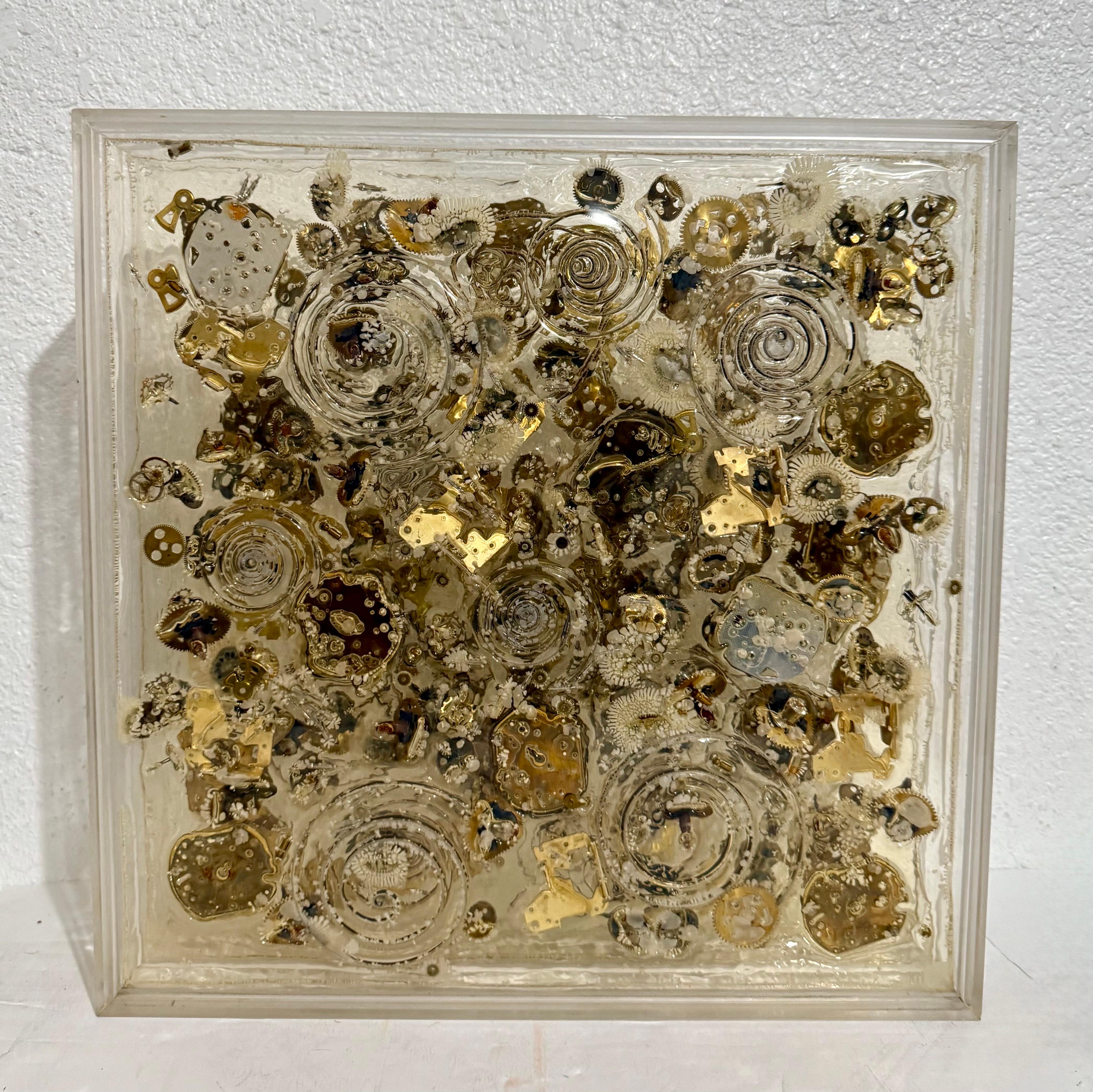 French Pop Art Assemblage Sculpture Watch Movements Temps 2 Arman Accumulation For Sale 7