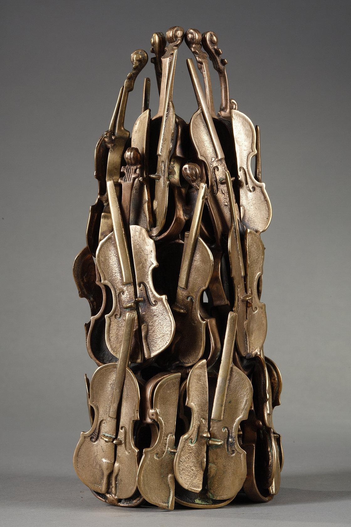 Grande Baroquial (Acropolis) - Gold Figurative Sculpture by Arman
