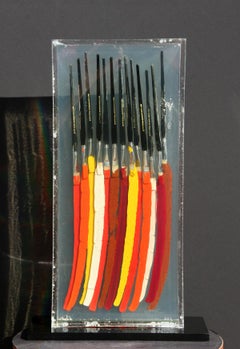 Used Paintbrushes II, Accumulation Sculpture by Arman