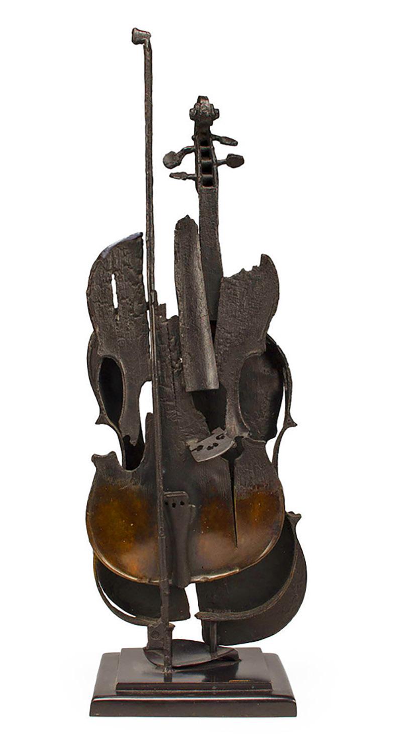 Arman Figurative Sculpture - Untitled (Violon Brule I)