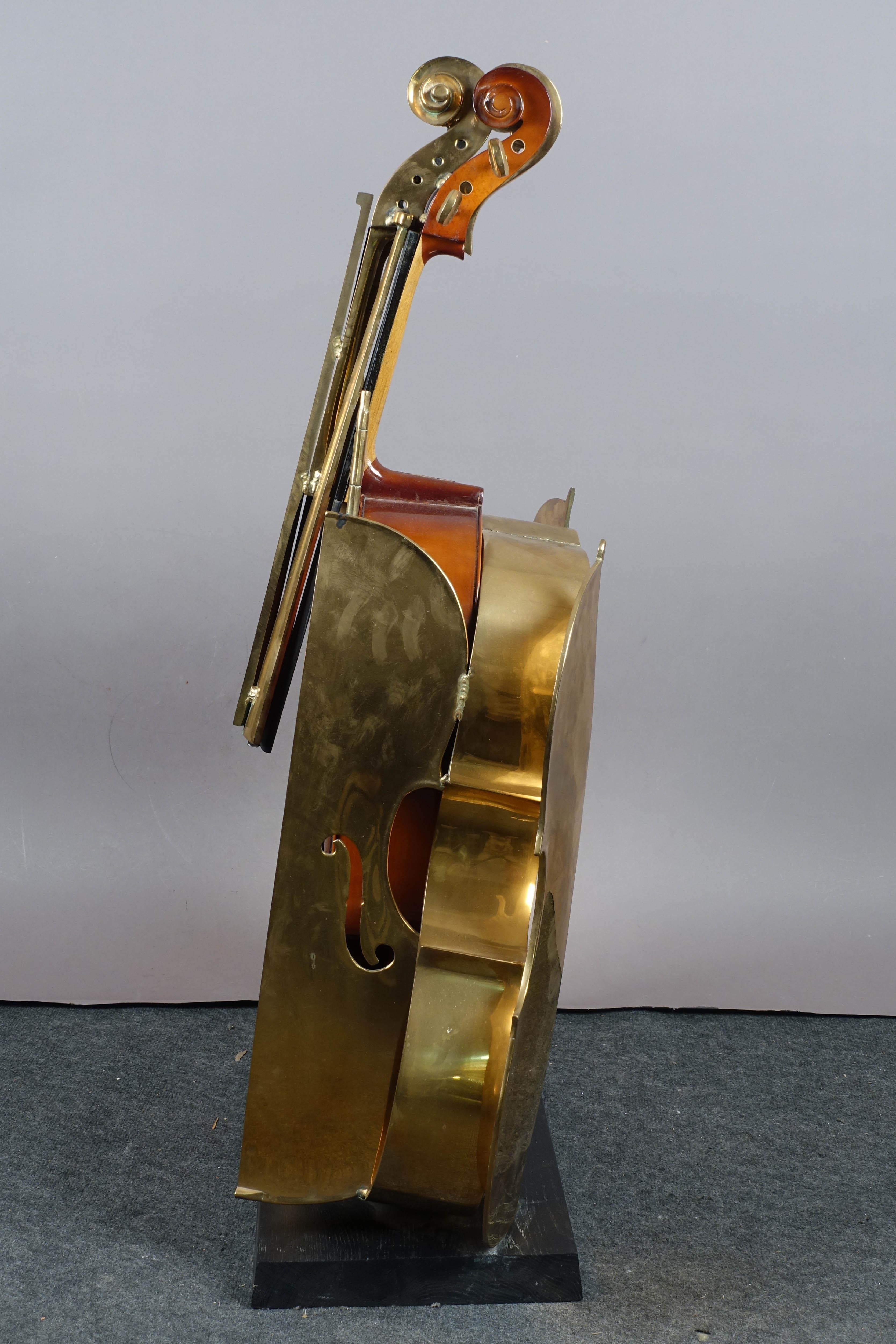 Arman Wrath of Cello bronze and wood sculpture For Sale 1