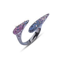Arman  Suciyan  Saphir bleu et  Argent rhodolite et  Bague en émail