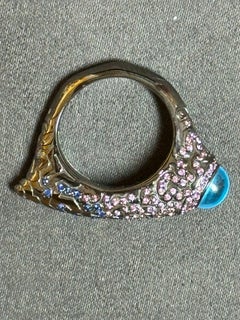Arman Suciyan Blue Topaz, Rhodonite and Blue 
Sapphire Silver Ring