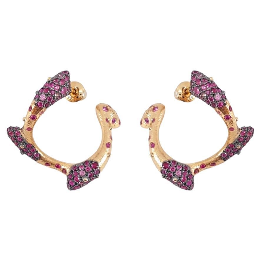 Arman Suciyan Pink Sapphire Silver and  18K Gold Earrings