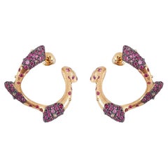 Arman Suciyan Pink Sapphire Silver and  18K Gold Earrings
