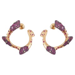 Arman Suciyan rose saphir argenté  Boucles d'oreilles en or 18K