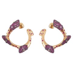 Arman Suciyan rose saphir argenté  Boucles d'oreilles en or 18K