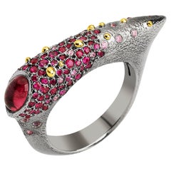Arman Suciyan Bague en argent, tourmaline rose et saphir rose