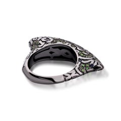 Arman Suciyan Bague en argent, tsavorite et saphir bleu