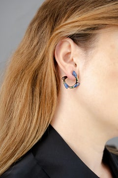 Boucles d'oreilles Arman Suciyan Tzavorites Saphirs