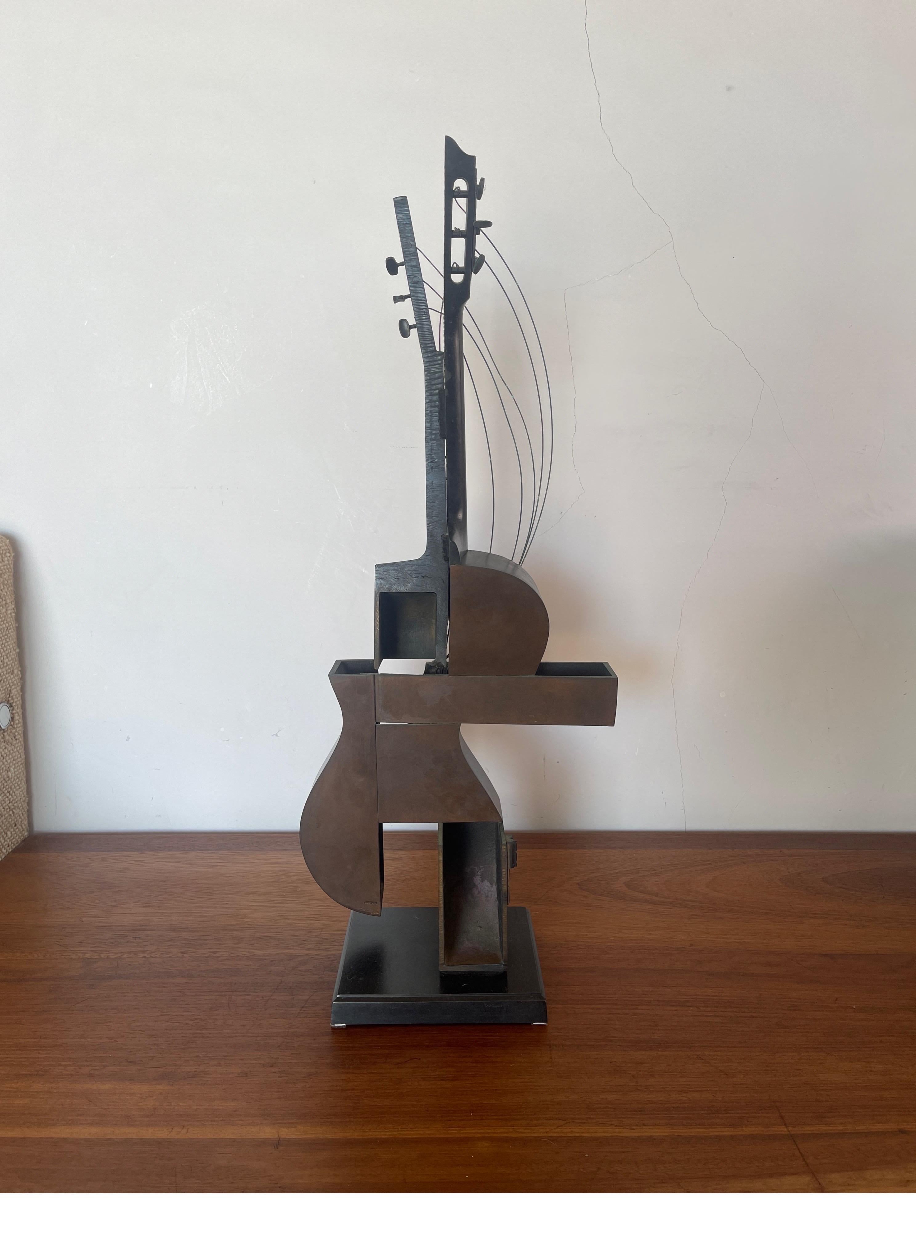 Hand-Crafted Arman violin bronze sculptor For Sale