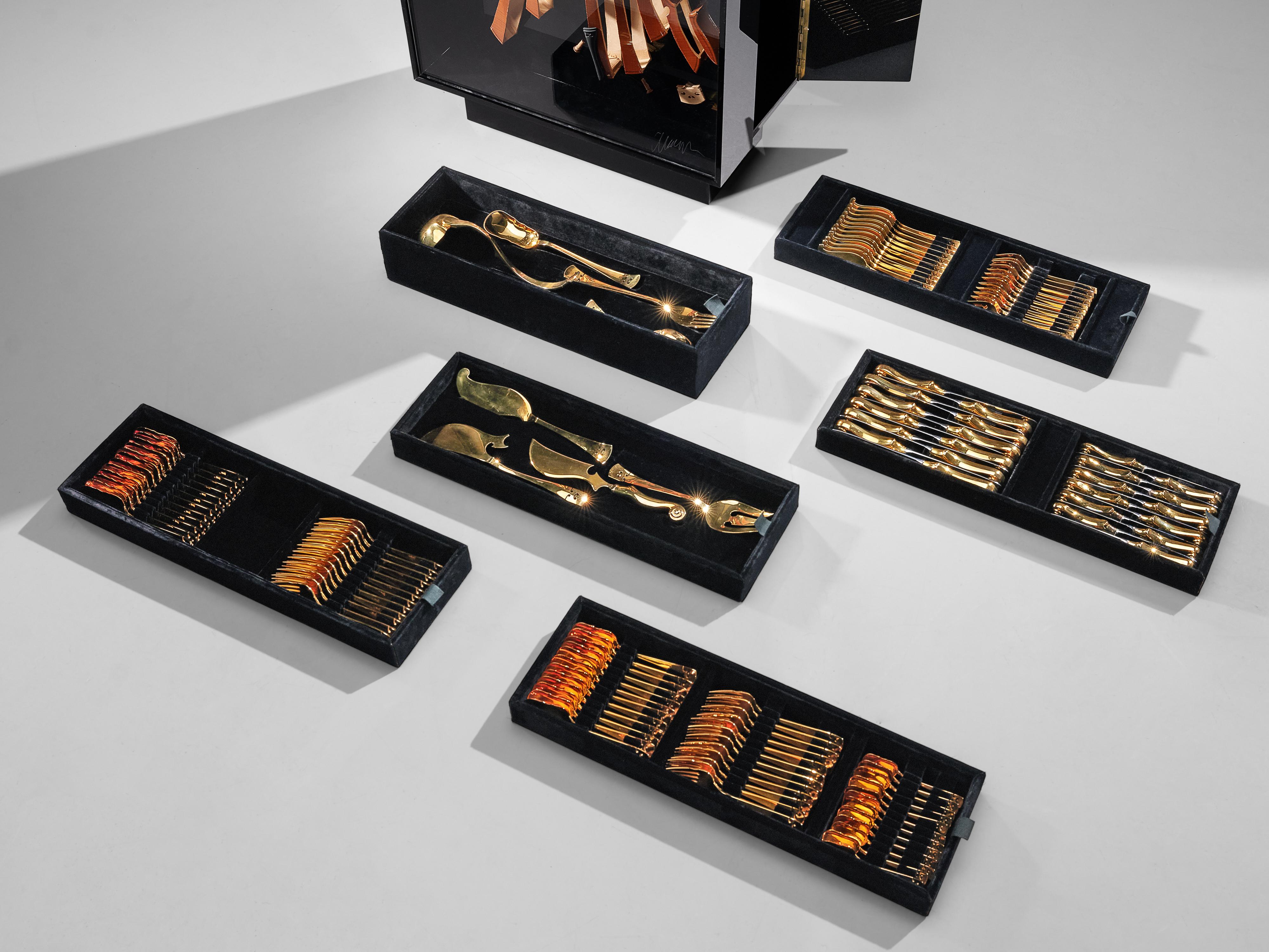 Arman ‘Violon’ Cutlery Service with 116 Pieces in Artistic Cabinet 12