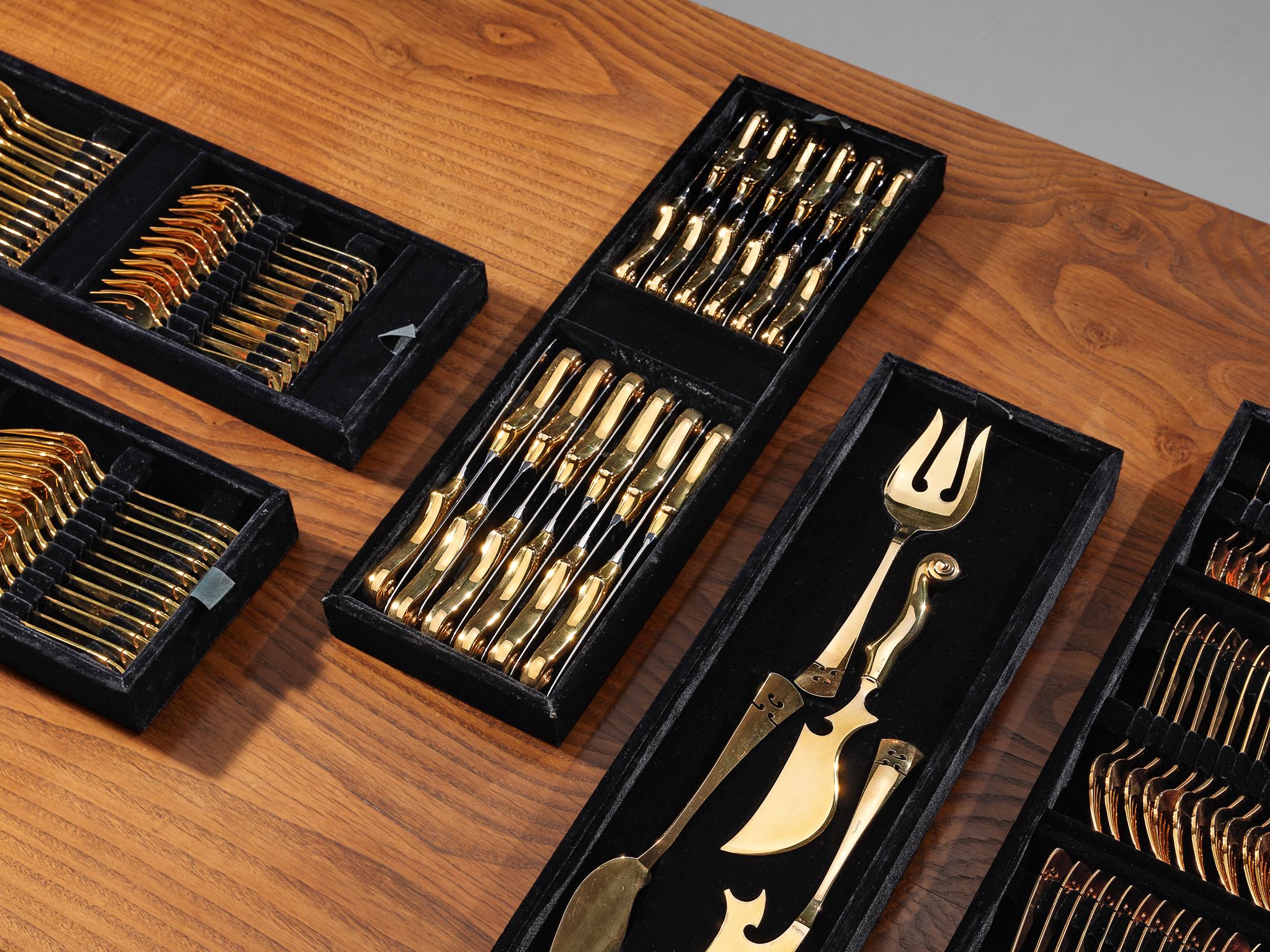 Arman ‘Violon’ Cutlery Service with 116 Pieces in Artistic Cabinet  In Good Condition For Sale In Waalwijk, NL
