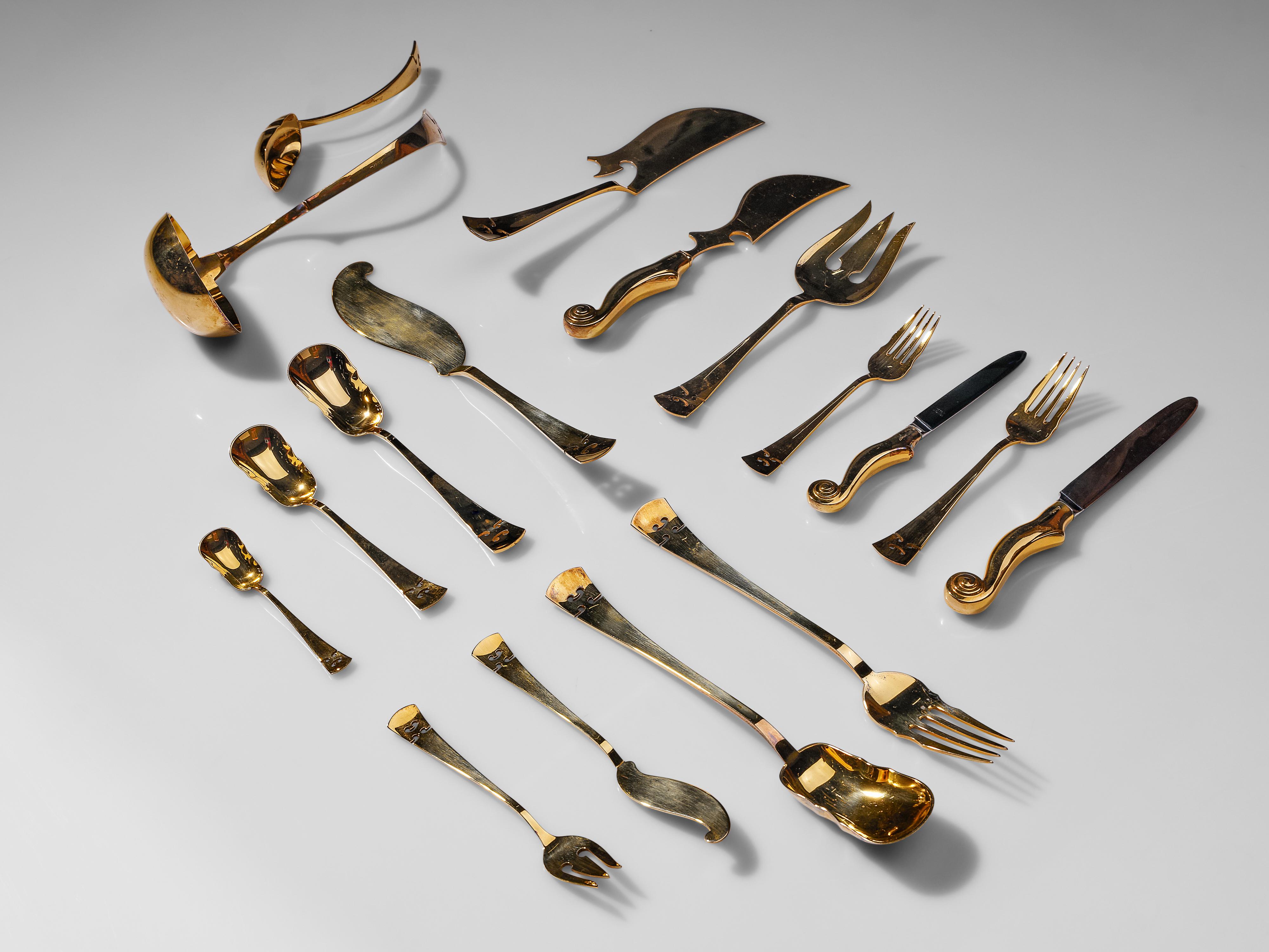 Arman ‘Violon’ Cutlery Service with 116 Pieces in Artistic Cabinet 1