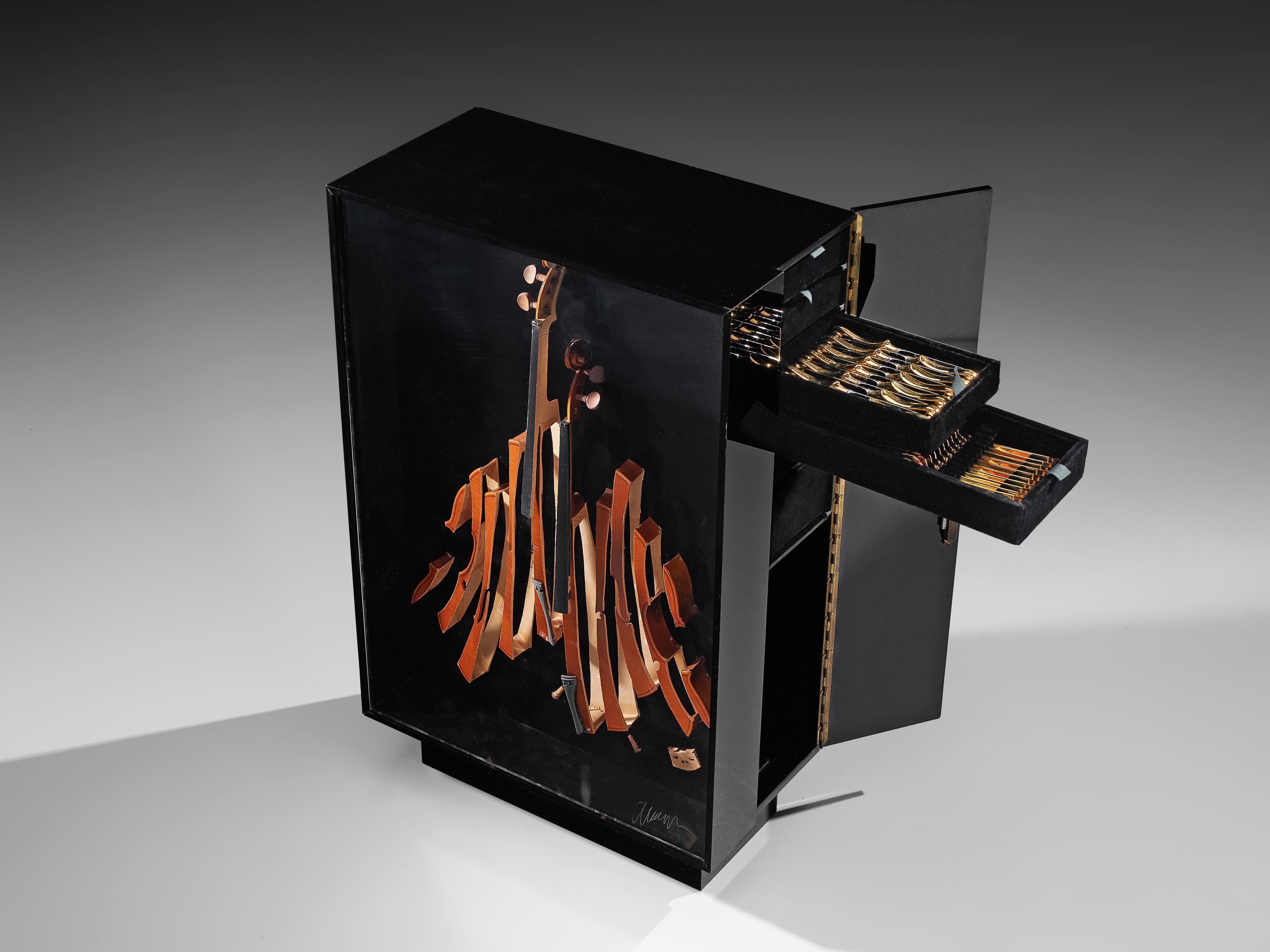Arman ‘Violon’ Cutlery Service with 116 Pieces in Artistic Cabinet 2