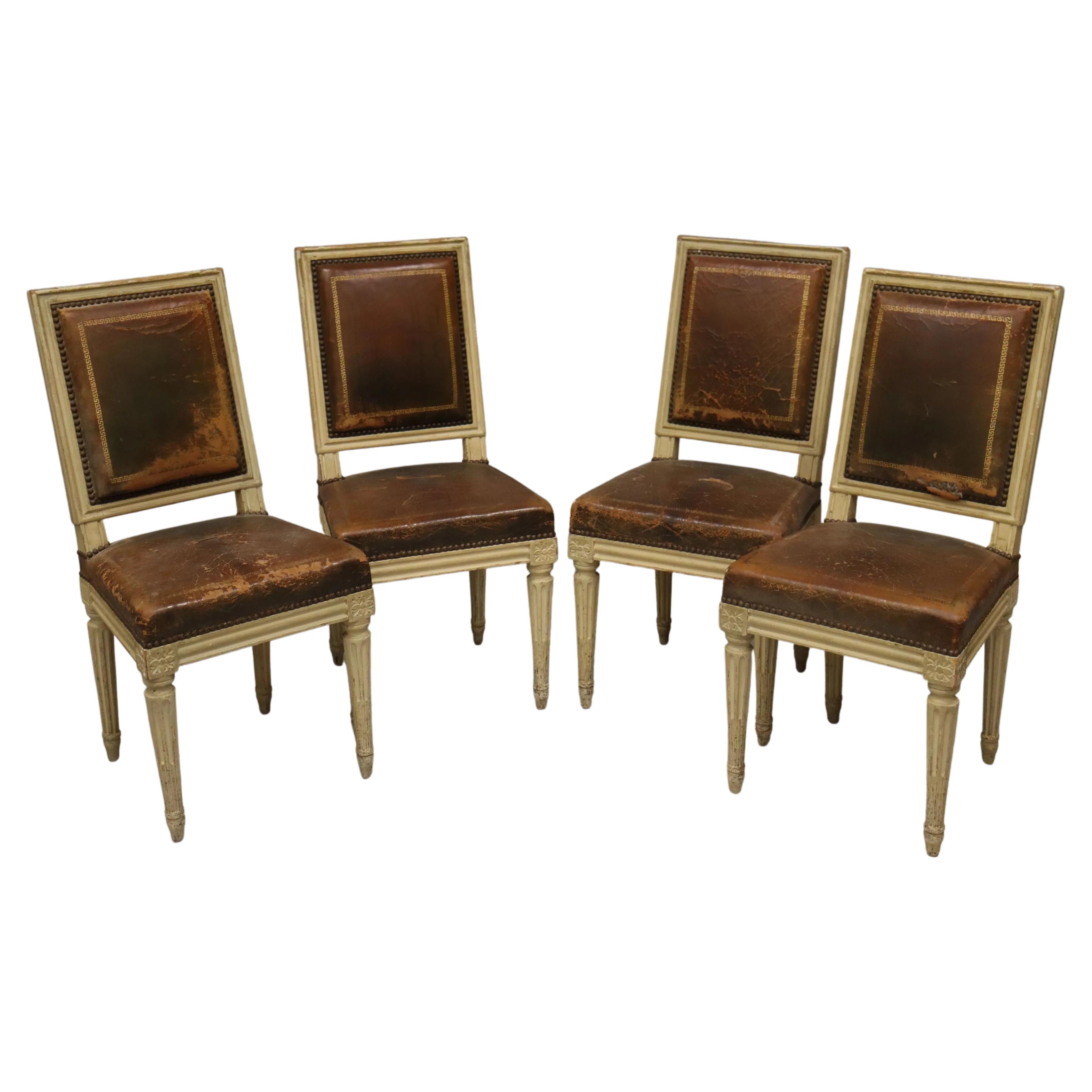 Armand Albert Rateau Suite of Four Neo Classic Louis XVI Style Chair