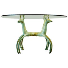 Armand-Albert Rateau Style Bronze Deer Sculptural Cocktail Table